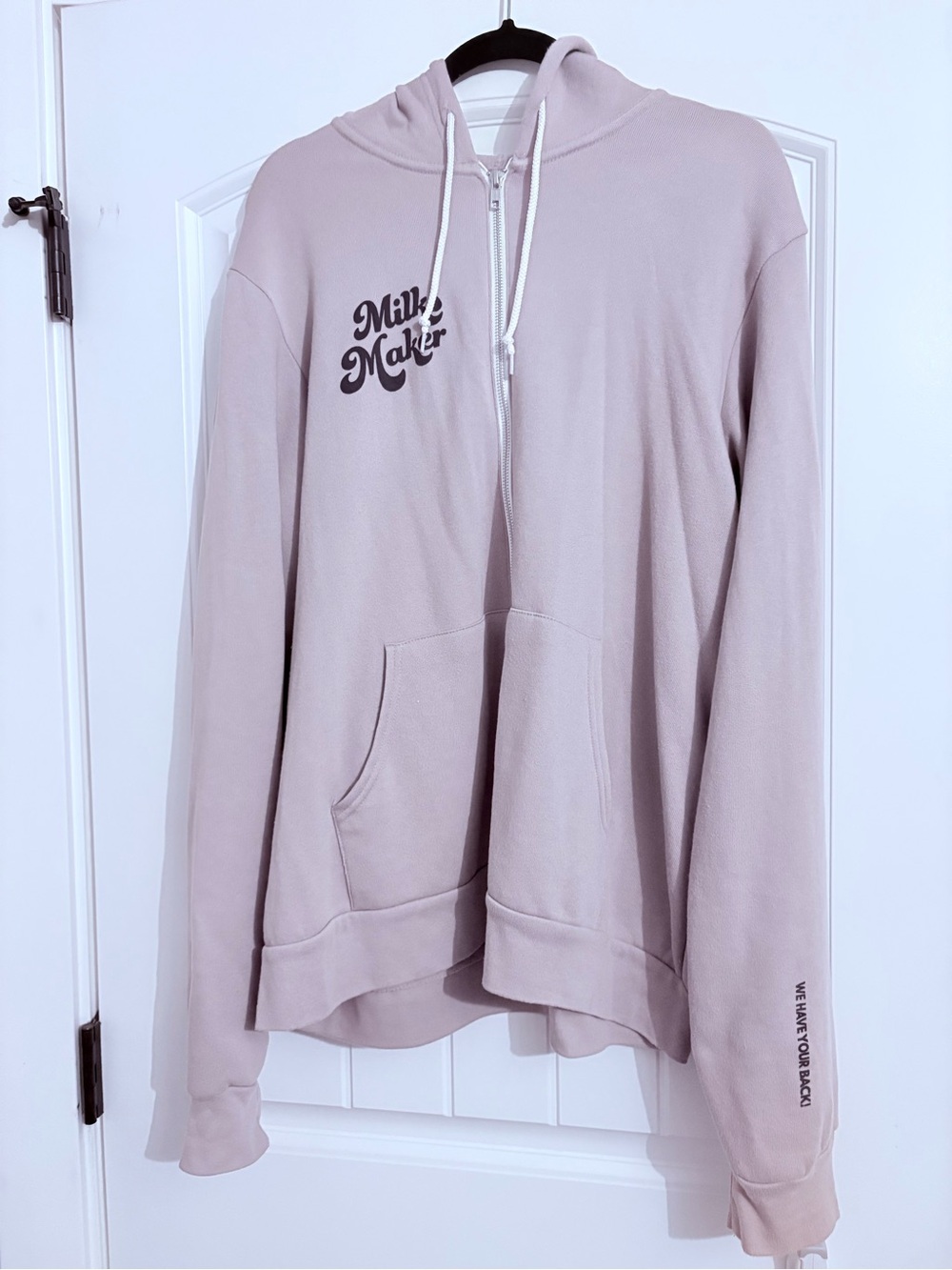 Women's "The Little Milk Bar" Mauve Zip Hoodie Sweater